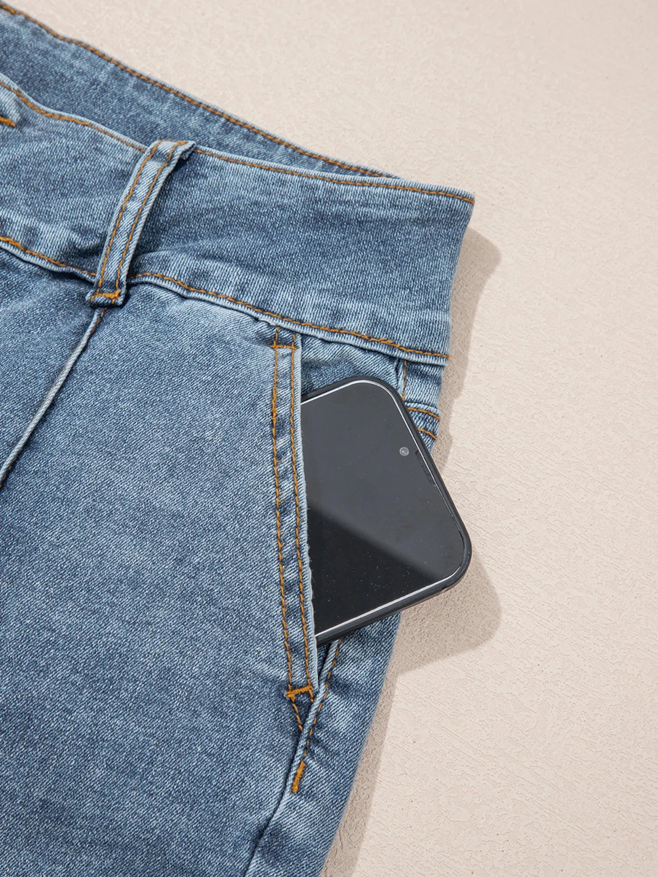 Hazel Blues® | High-Waisted Flare Jeans with Seam Detail