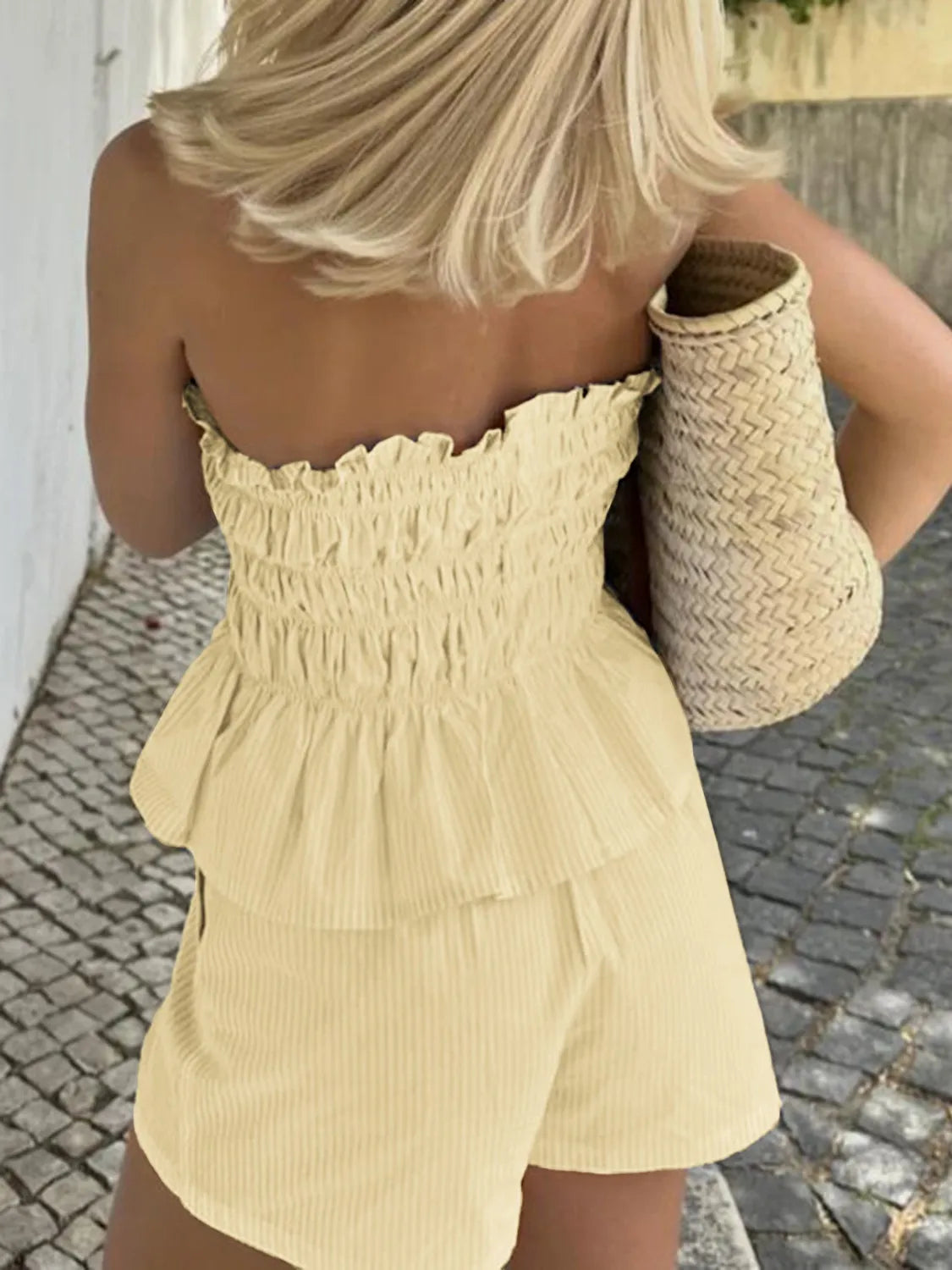Hazel Blues® | Smocked Tube Top and Shorts Set