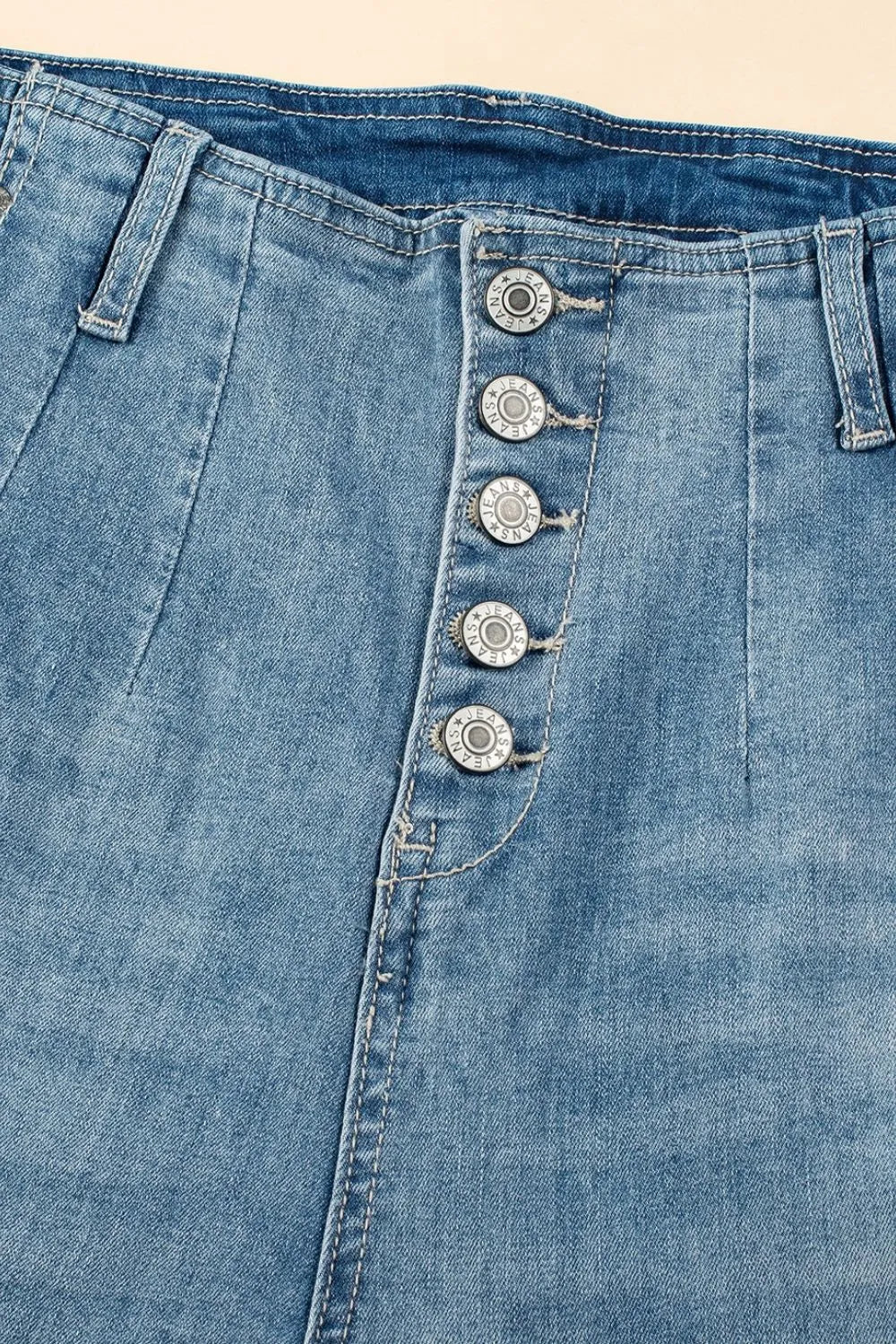 Hazel Blues® | Button Fly High Waist Jeans