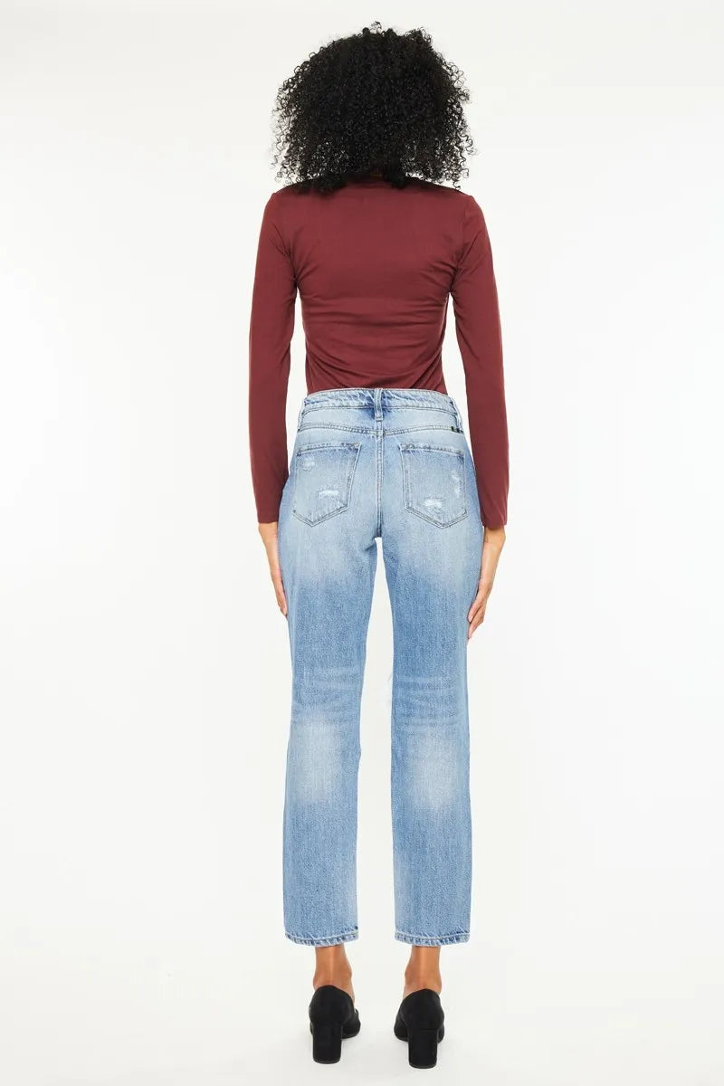 Hazel Blues® | Kancan High Rise Distressed Boyfriend Jeans