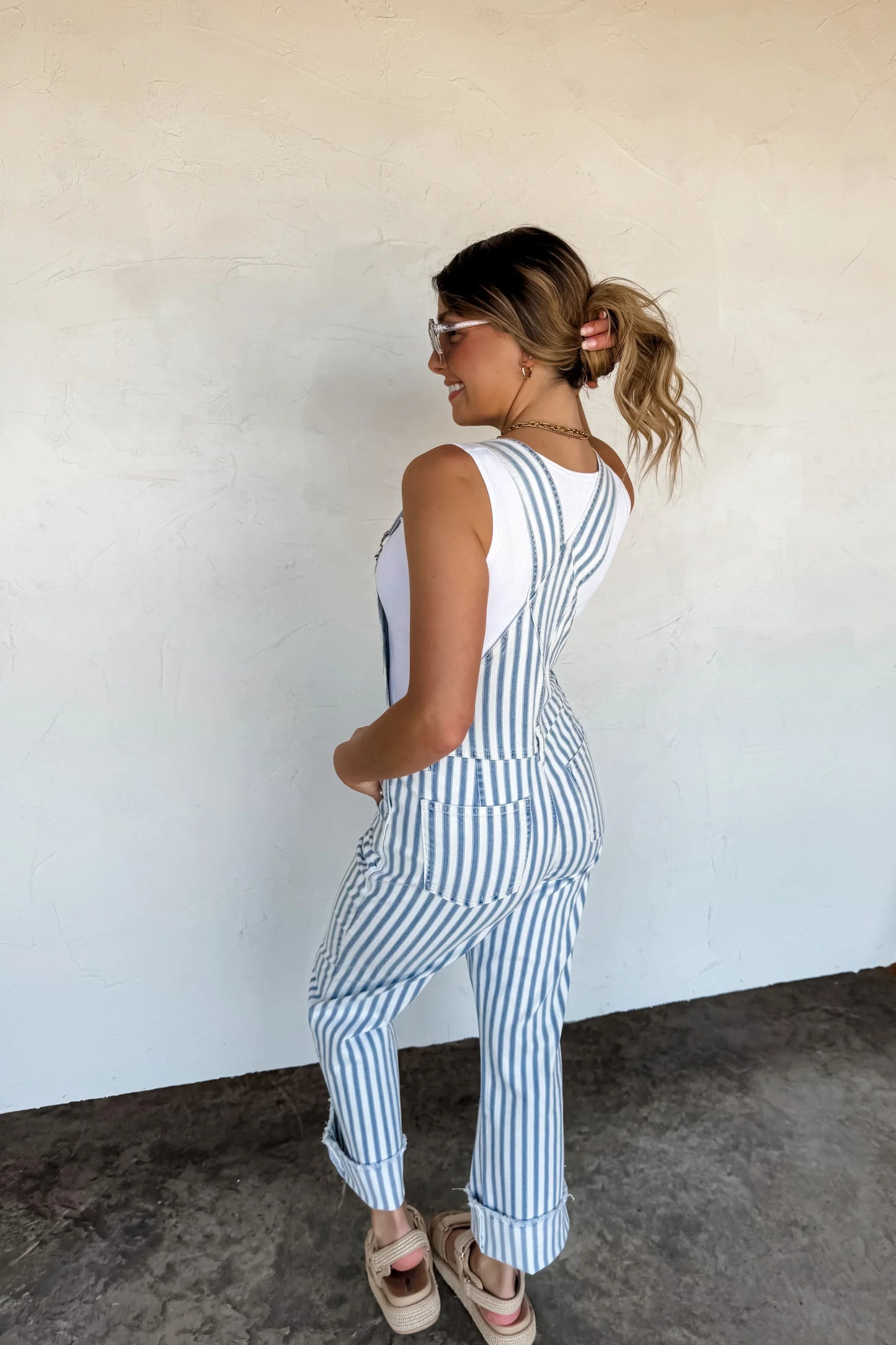 Hazel Blues® | PREORDER: Dahlia Stripe Overalls