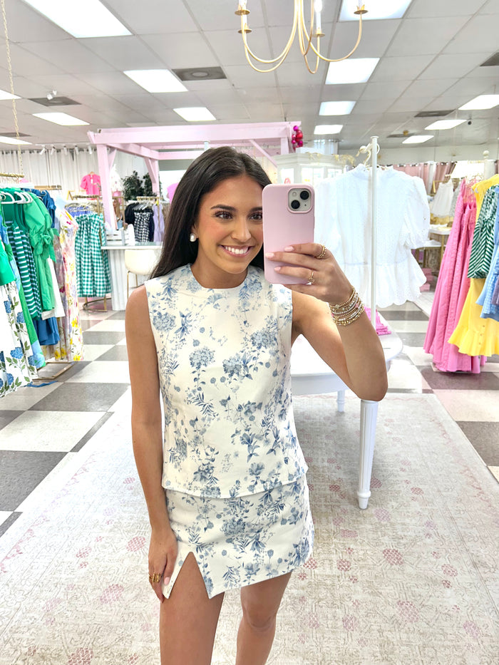 Everly 2 Piece Set (Blue Floral)