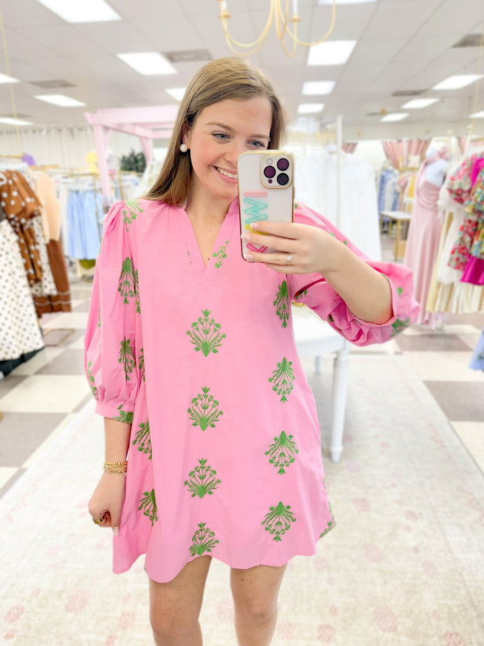 Agave Dress Pink/Green