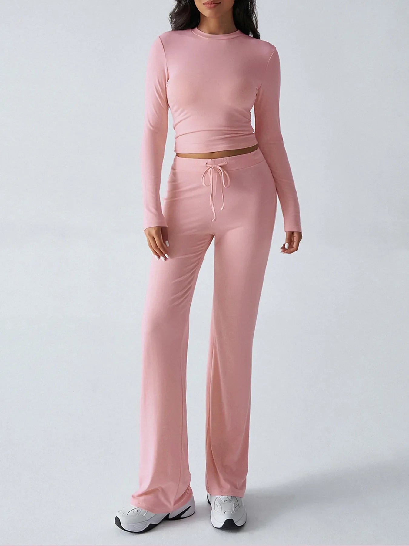 Hazel Blues® | Round Neck Long Sleeve Top and Pants Set