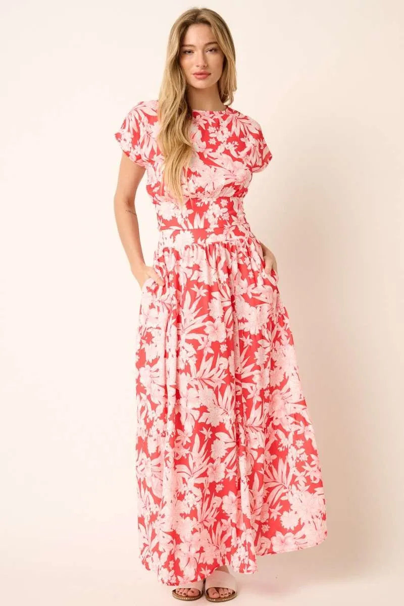 Hazel Blues® | Mittoshop Tropical Print Top and Skirt Set