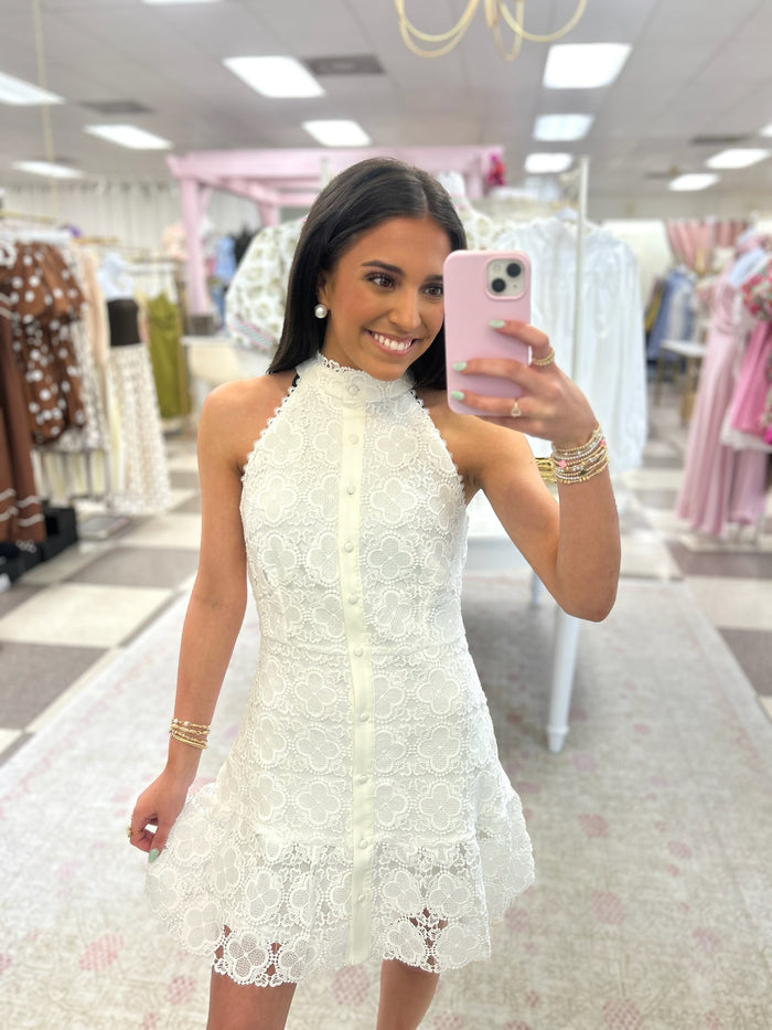 Isabelle Lace Dress (White)