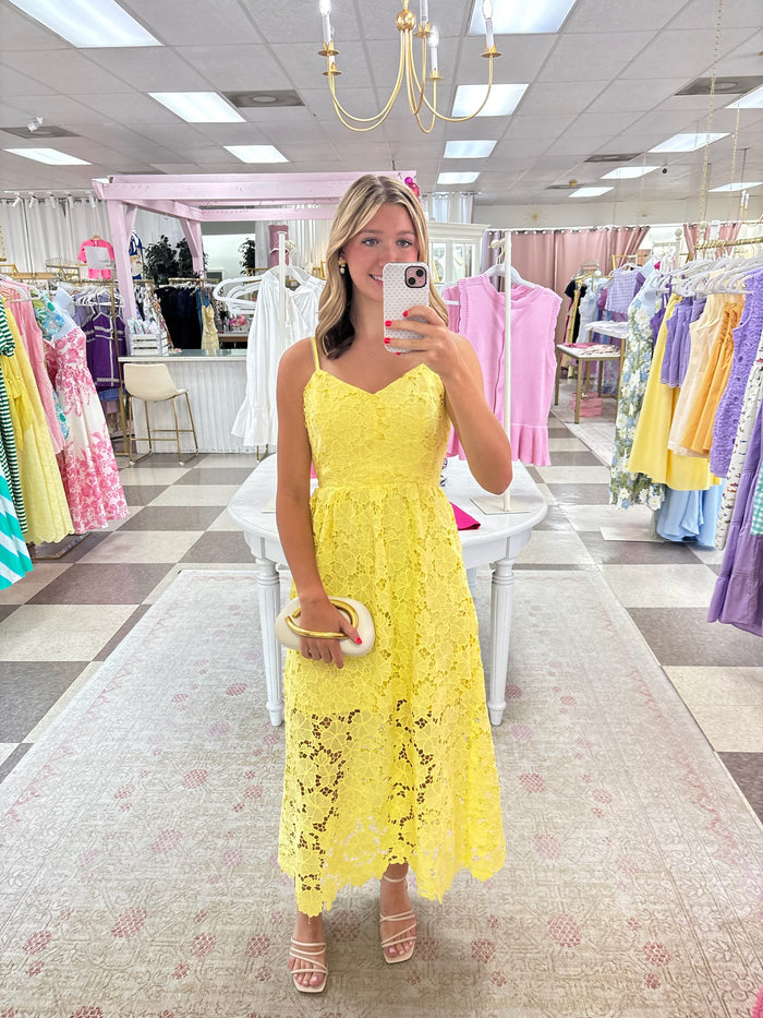 Limoncello Lace Midi dress