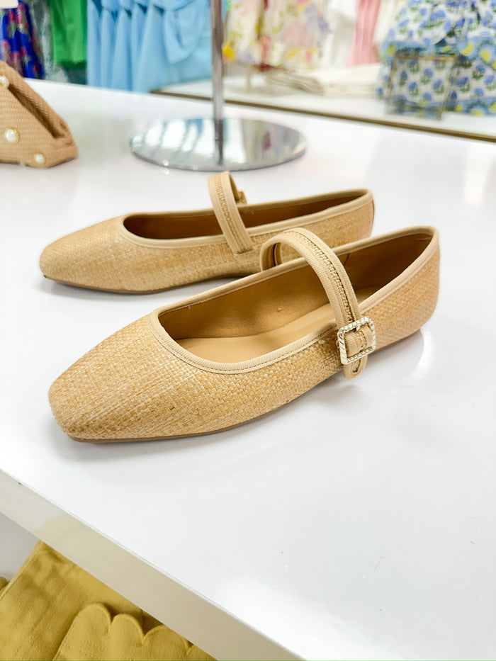 Mary Jane Ballet Flat (Raffia)