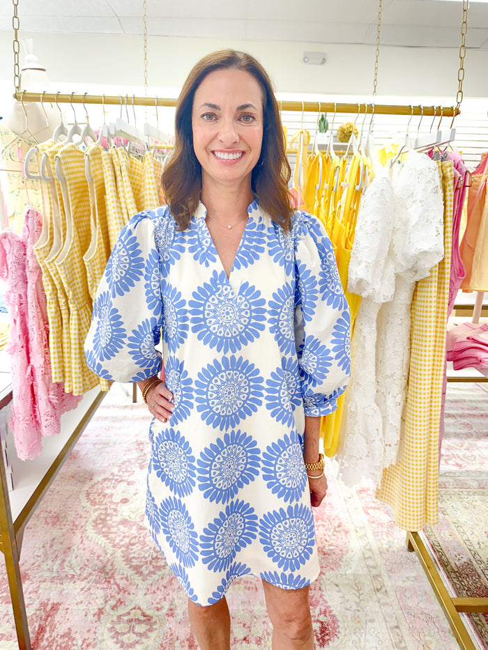 Sundial Dress ( Blue)