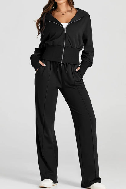 Hazel Blues® |  Zip-Up Hoodie and Pants Active Set