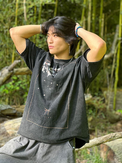 Front Print Peach Blossom Vintage T-Shirt