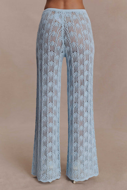Glinda Crochet Pants - Light Blue