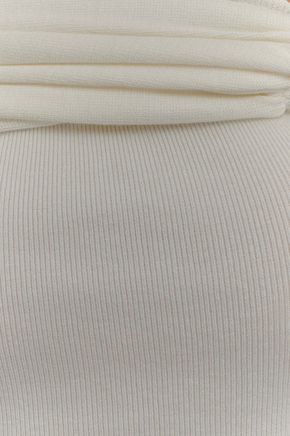 Irene Gathered Knit Top - Ivory