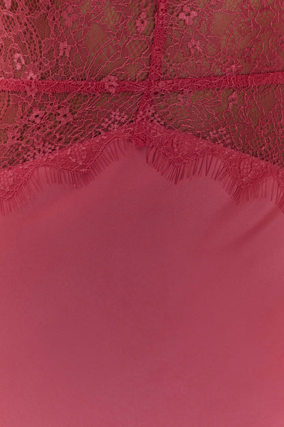 Dinah Lace And Satin Maxi Dress - Blush Rose