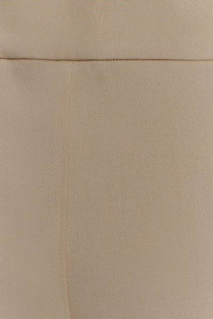 Raya Mid Rise Wide Leg Linen Pant - Natural Beige