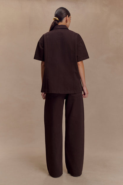 Mannon Mid Rise Denim Jeans - Chocolate