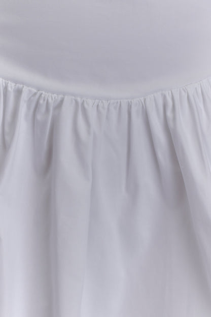 Janis Cotton Frill Mini Dress - White