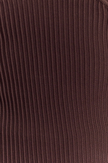 Elodie Strapless Cupped Knit Top - Chocolate
