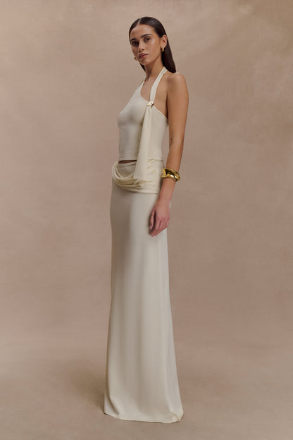Xanthia Knit Halter Top - Ivory