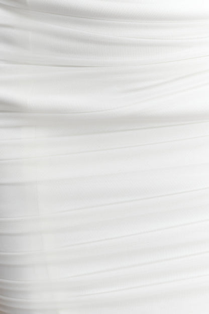 Jianna Strapless Mesh Maxi Dress - Ivory