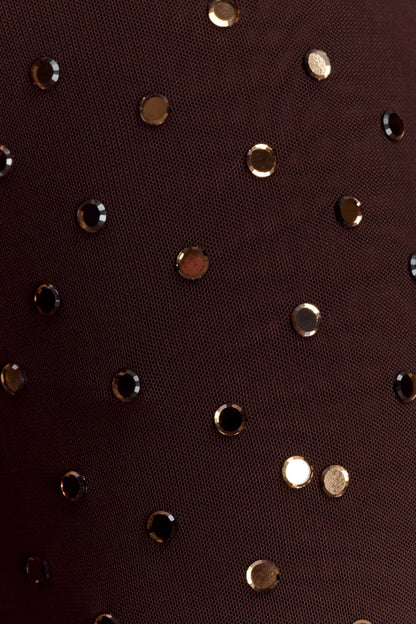 Jackie Diamante Straight Leg Pants - Chocolate