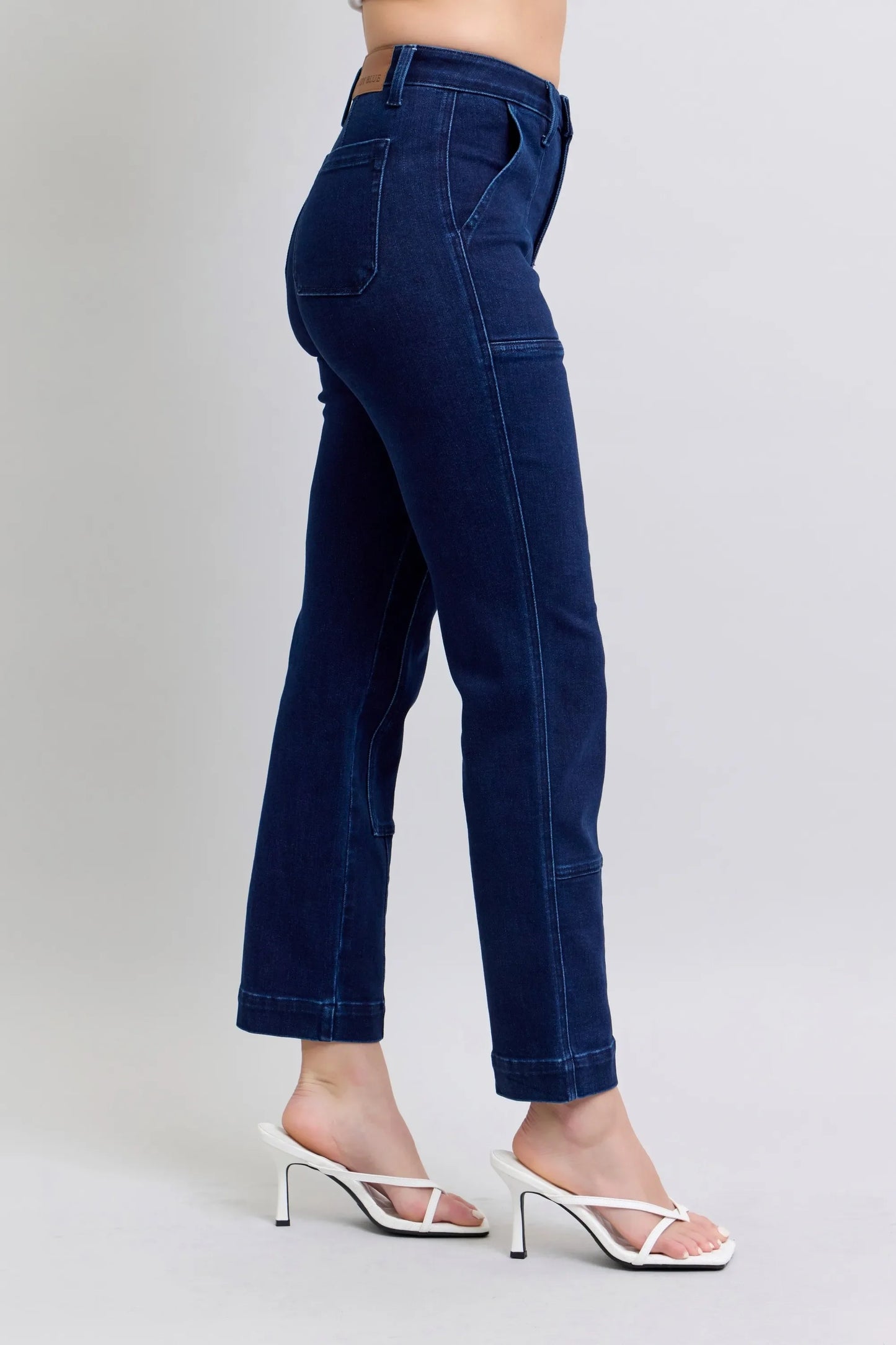 Hazel Blues® | Judy Blue Hw Work Wear Knee Patch Straight Jeans
