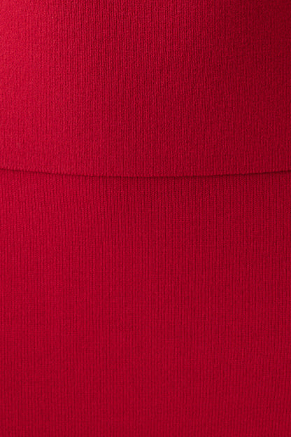Misty Mid Rise Knit Mini Skirt - Red