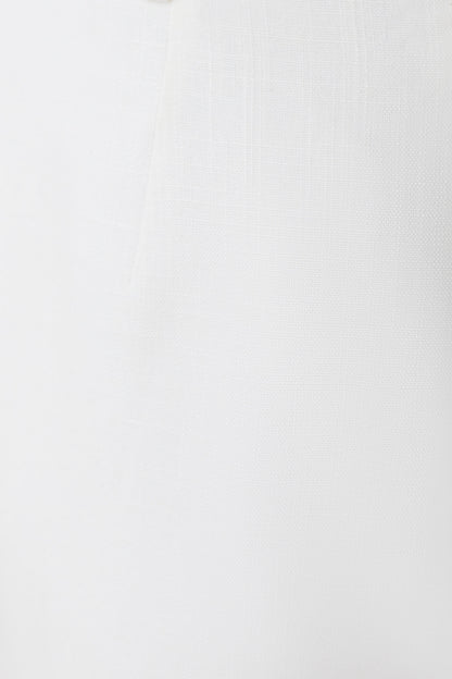 Piper Linen Flare Shorts - White