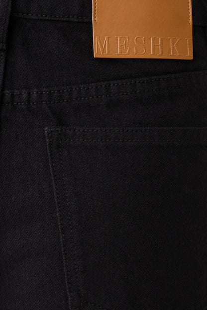 Bobby Oversized Jean With Front Pleat - Black