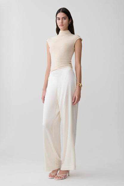 Sonny Short Sleeve Knit Top - Cream