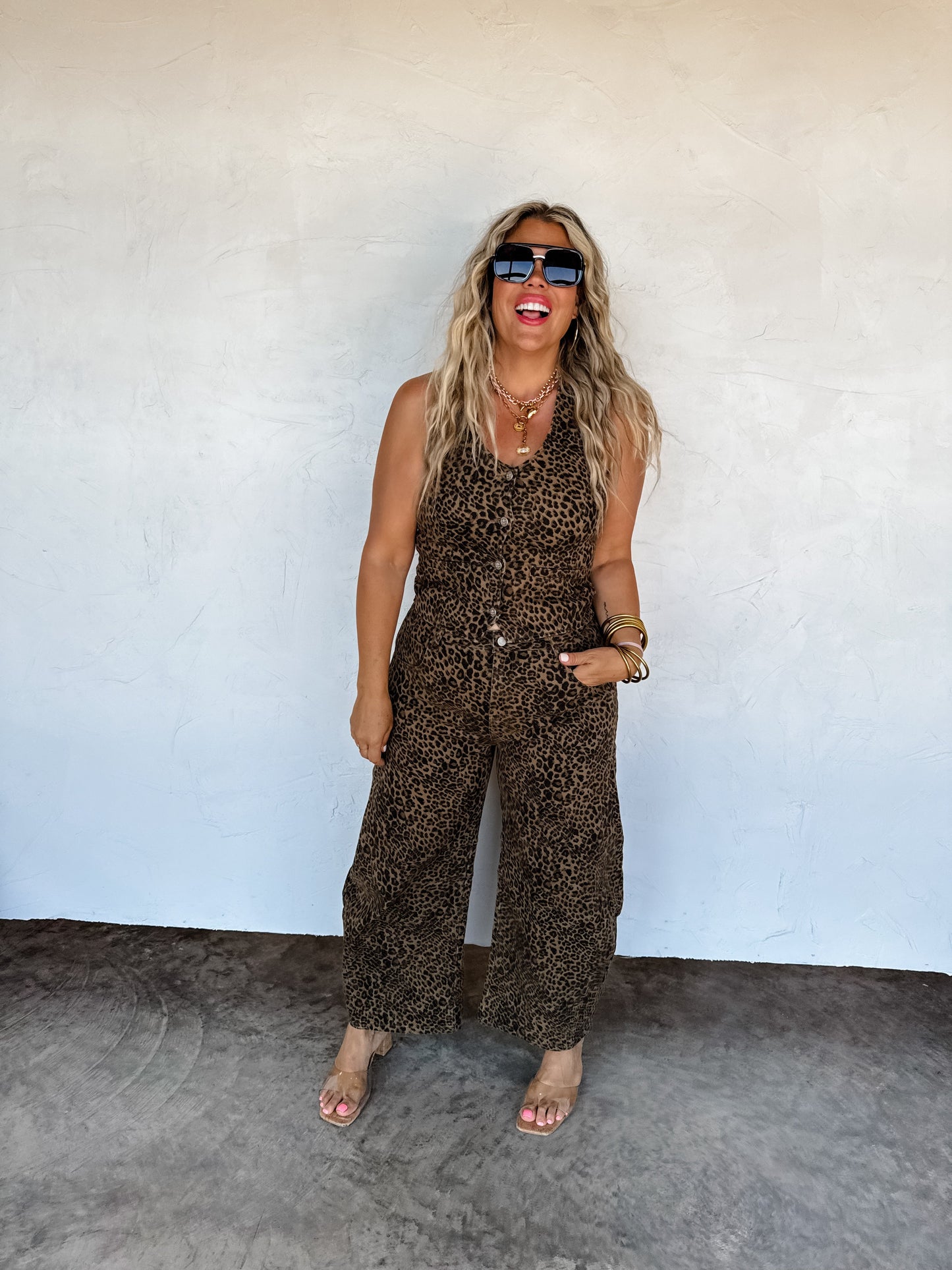 Hazel Blues® |  PREORDER- BEX CHEETAH BARREL JEANS