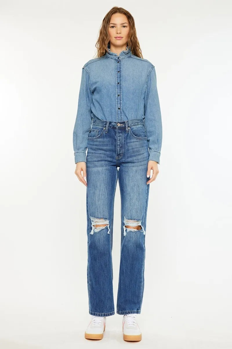Hazel Blues® |  Kancan Ultra High Rise 90's Boyfriend Jeans