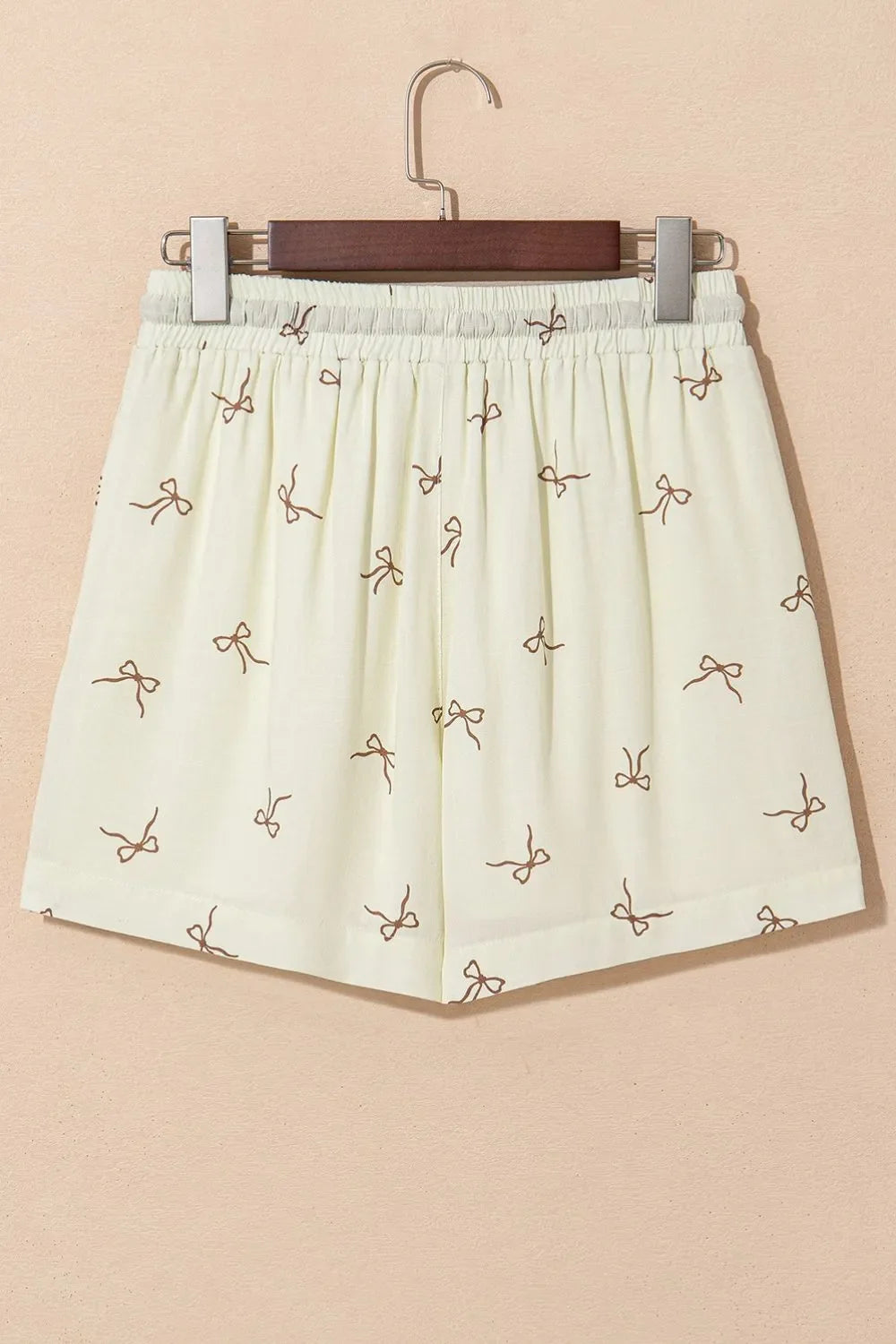 Hazel Blues® |  Bow Print Lace Drawstring Casual Shorts