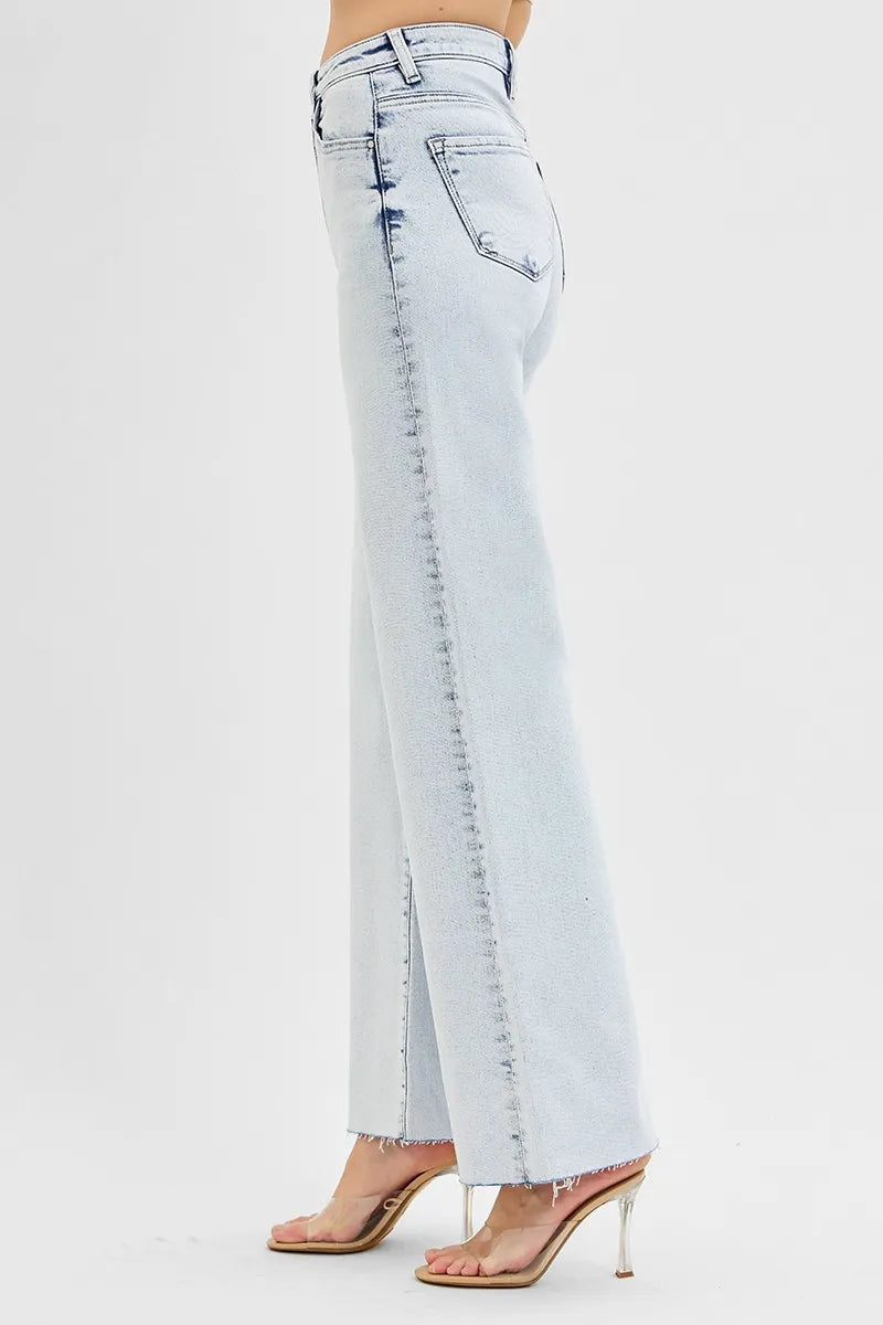 Hazel Blues® | RISEN High Rise Wide Leg Jeans