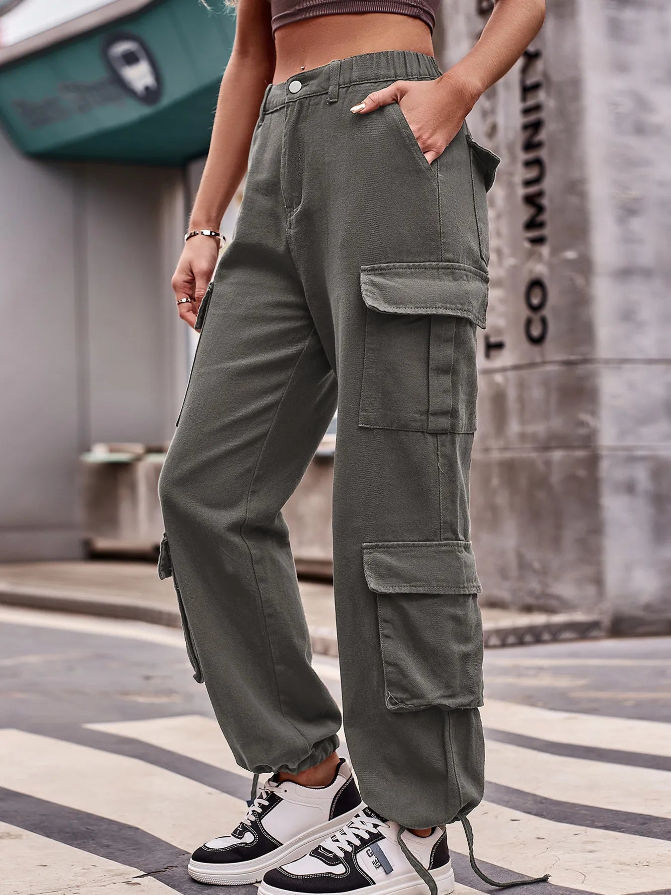Hazel Blues® |  Casual Wide Leg Cargo Jeans