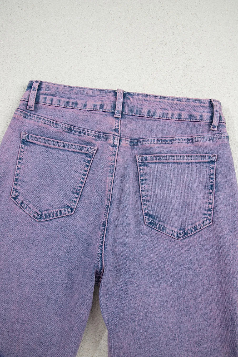Hazel Blues® |  Washed Raw Hem Cropped Jeans