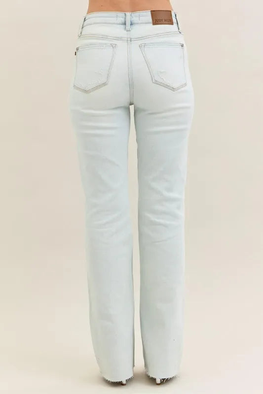 Hazel Blues® | Judy Blue Destroy & Fray Hem Bootcut Jeans