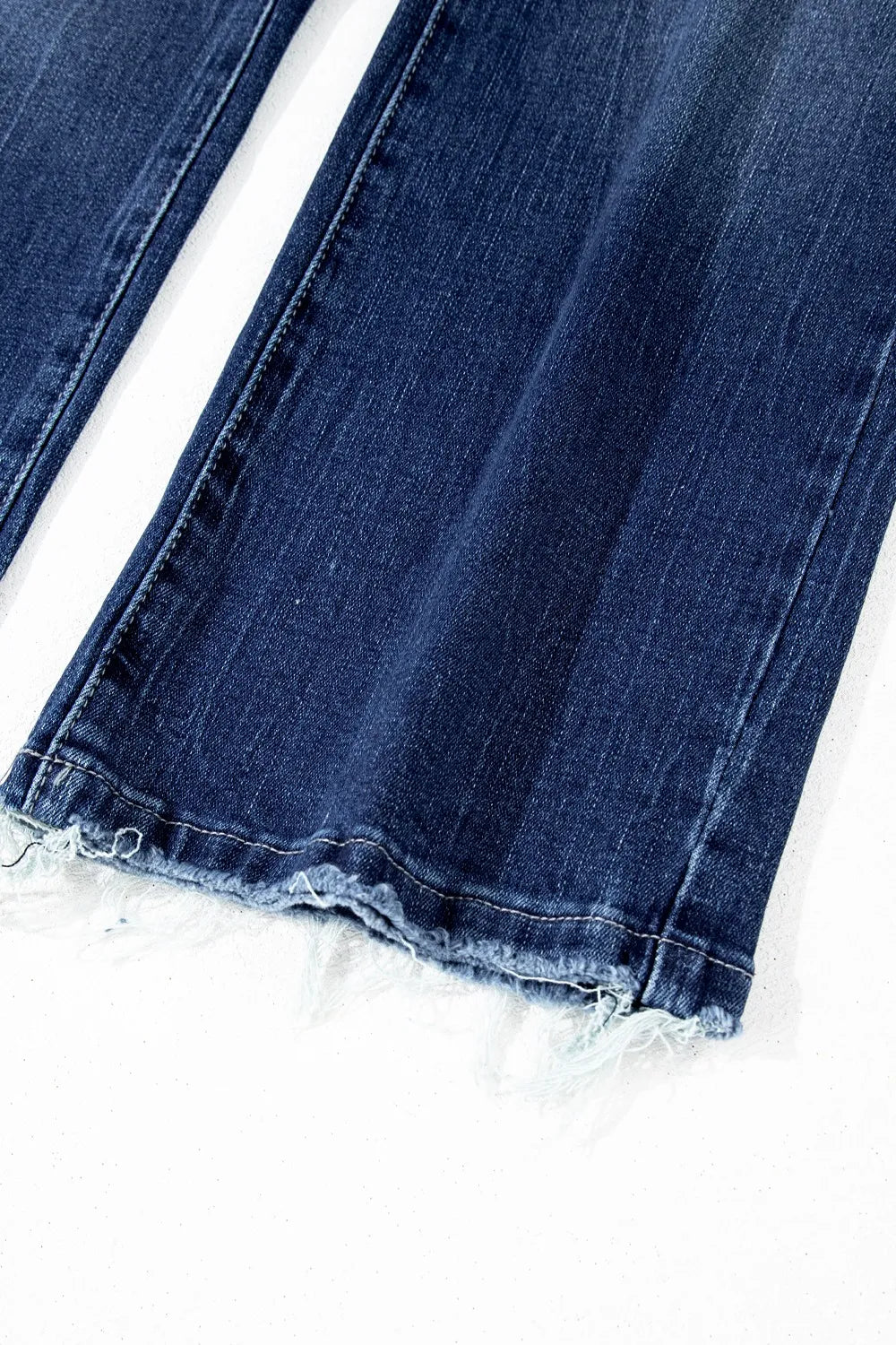 Hazel Blues® |  Mineral Wash Raw Hem High Waist Flared Jeans