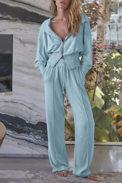 Hazel Blues® |  Zip-Up Hoodie and Pants Active Set