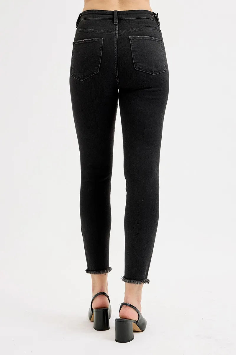 Hazel Blues® | RISEN Tummy Control High Rise Adjustable Waist Skinny Jeans
