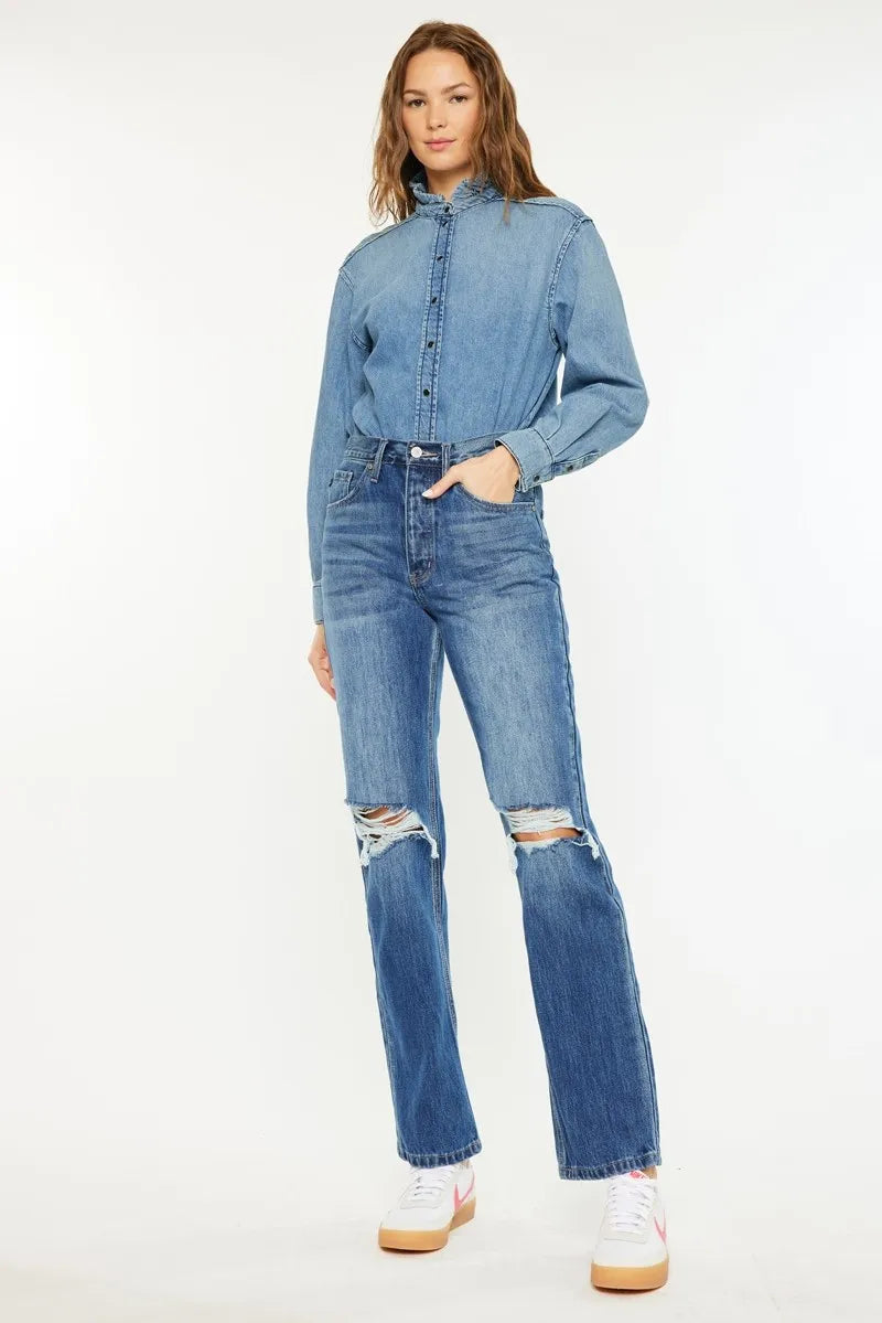 Hazel Blues® |  Kancan Ultra High Rise 90's Boyfriend Jeans