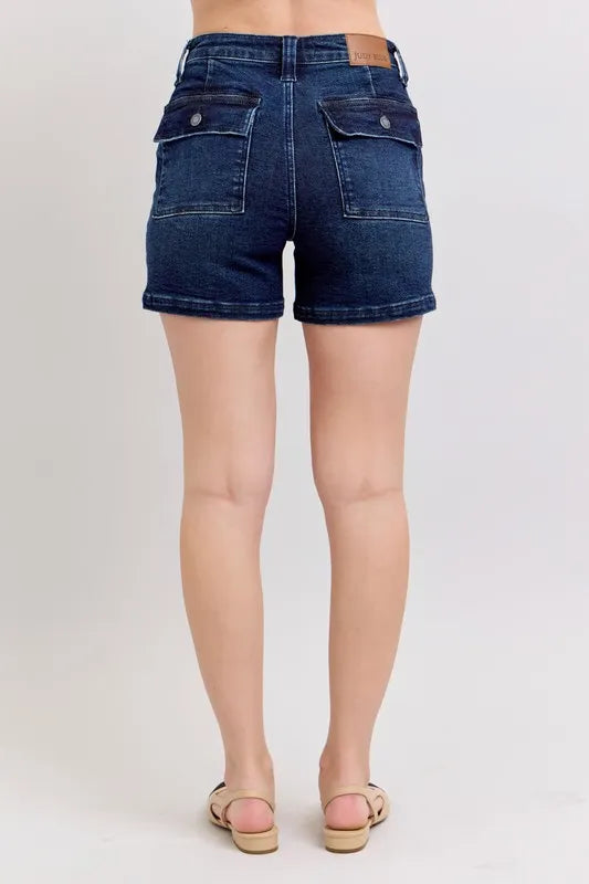 Hazel Blues® |  Judy Blue High Waist Back Flap Pocket Denim Shorts