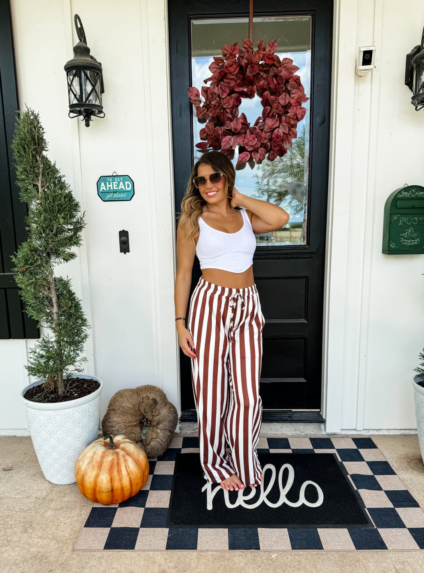Hazel Blues® |  VERTICAL VIBES STRIPE PANTS
