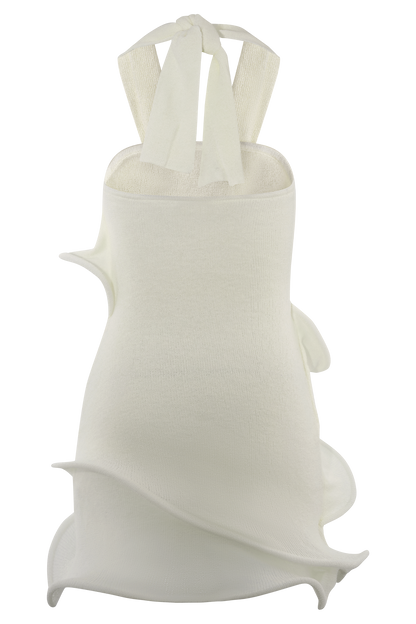 Caprice Halter Knit Mini Dress - White