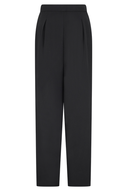 Olie Barrel Leg Suiting Pants - Black