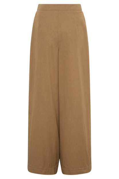 Owen Draped Wide Leg Pants - Mocha