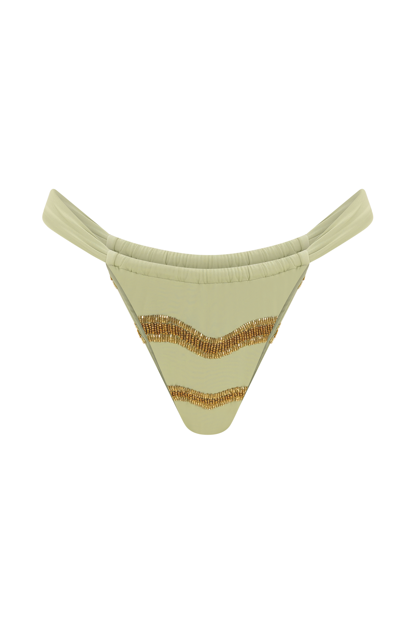 Robyn Beaded Bikini Bottom - Sage