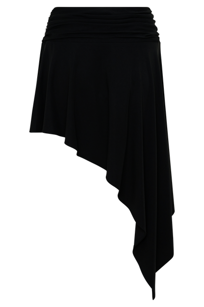 Talise Modal Hankie Midi Skirt - Black