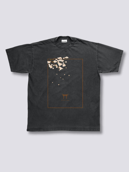 Front Print Peach Blossom Vintage T-Shirt