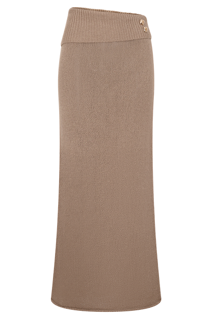 Sloane Knit Maxi Skirt - Latte